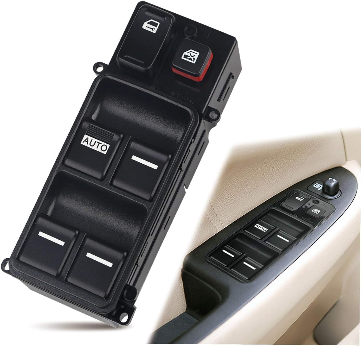 Driver's side main power window switch applicable to 2003-07 for Honda Accord sedan 4-door