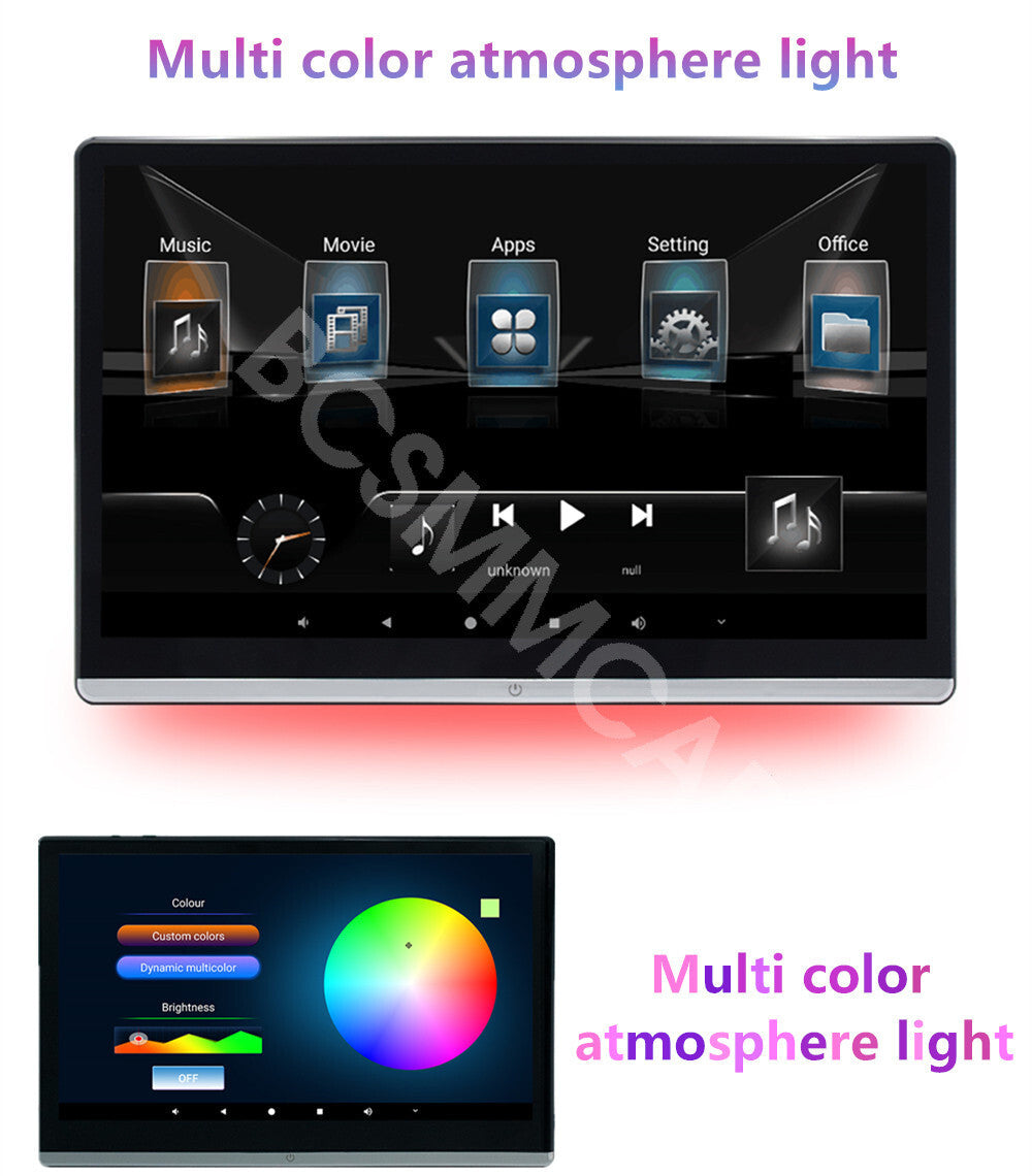 14in Car Headrest Video Player Touch Screen Bluetooth Monitor WiFi BT 2+32G