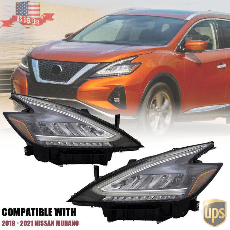 For 2019 2020 2021 for Nissan Murano All LED Head Light Driver and Passenger PAIR