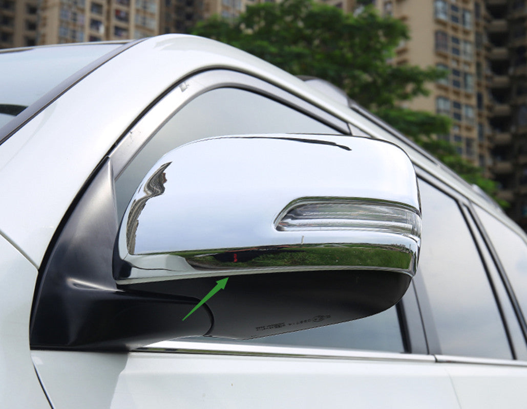 Silver Rearview Door Side Mirror Cover Trim for Toyota for Land Cruiser LC200 16-21