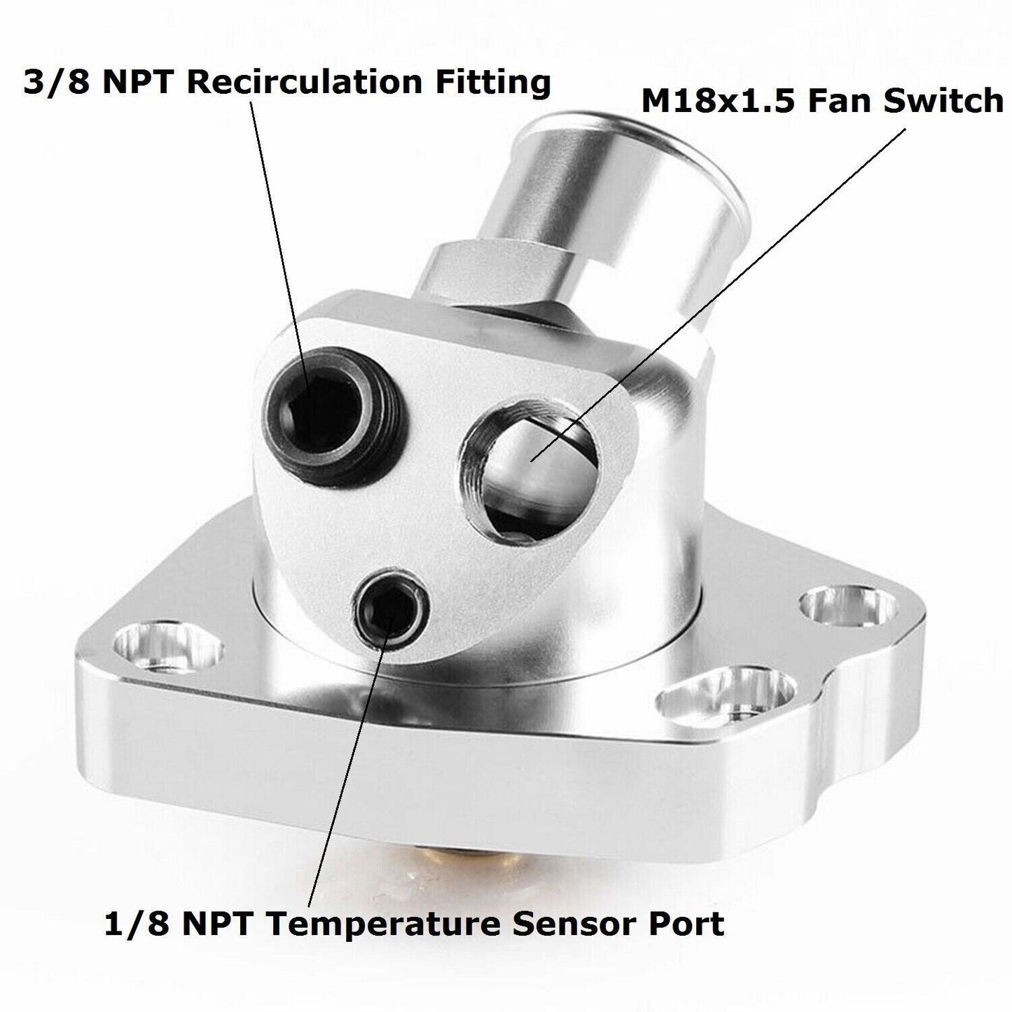 Aluminum Radiator Hose Swivel Neck Thermostat Housing for Honda K-Series K20 K24