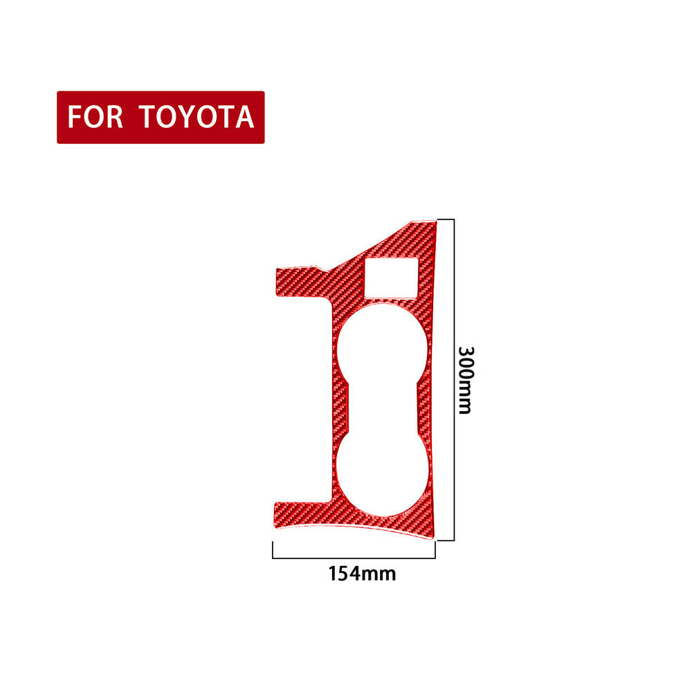 Fit For T@yota for Corolla 2014-2018 Red Carbon Fiber Water Cup Holder Panel Cover¡Á1