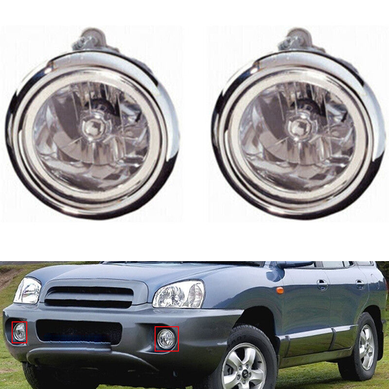 For 2001-2006 for HYUNDAI SANTA FE 2x Front Bumper Fog Light Lamp with Bulb