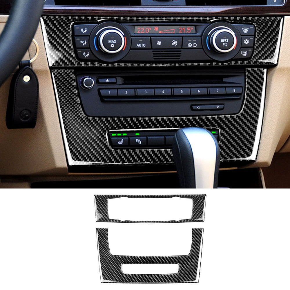 Carbon Fiber Air Condition CD Control Panel Cover for BMW E90 3 Series E90 05-12