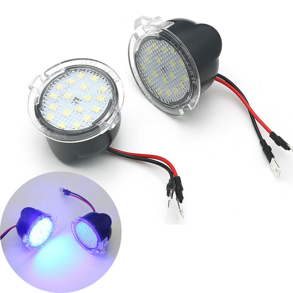 2X LED Side Rear View Mirror Light Blue for Ford EXPLORER 2011-2018/F-150 2009