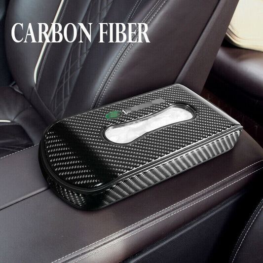 1P for Land Rover Carbon Fiber Look Car Paper Towel Box Napkin Cover Tissue Case