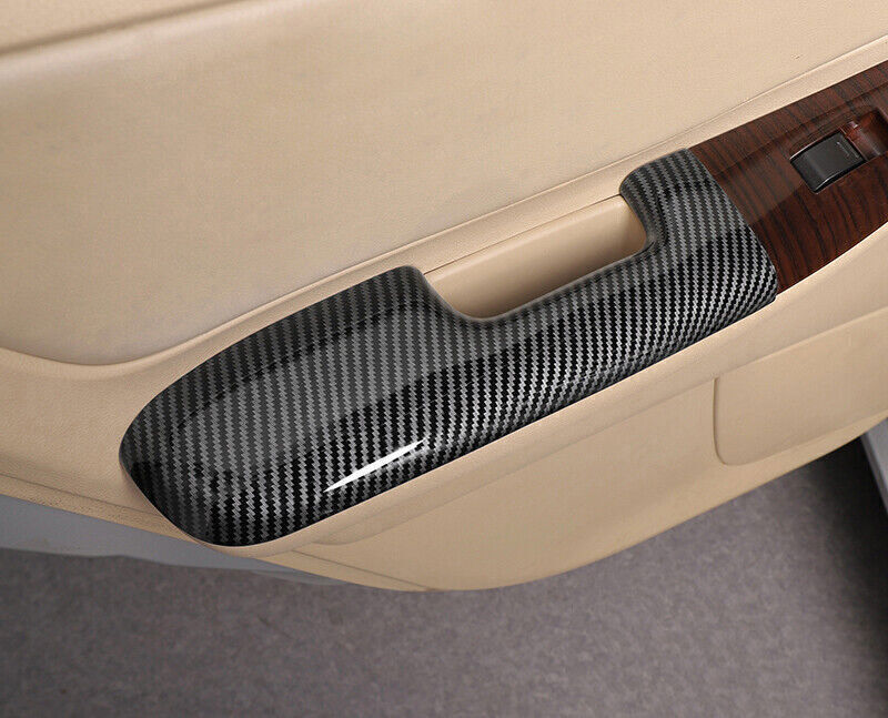 4X Carbon Fiber Inner Door Armrest Panel Trim Cover for Toyota for Corolla 2003-2008
