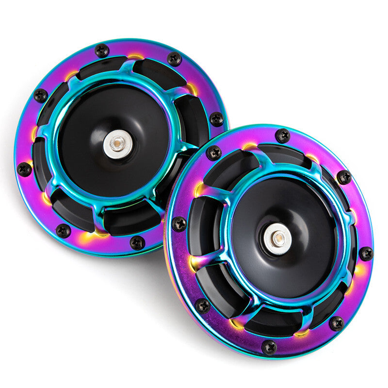 2Pc Universal Super Loud Compact Electric Blast Tone Electronic Horn 12V 110DB