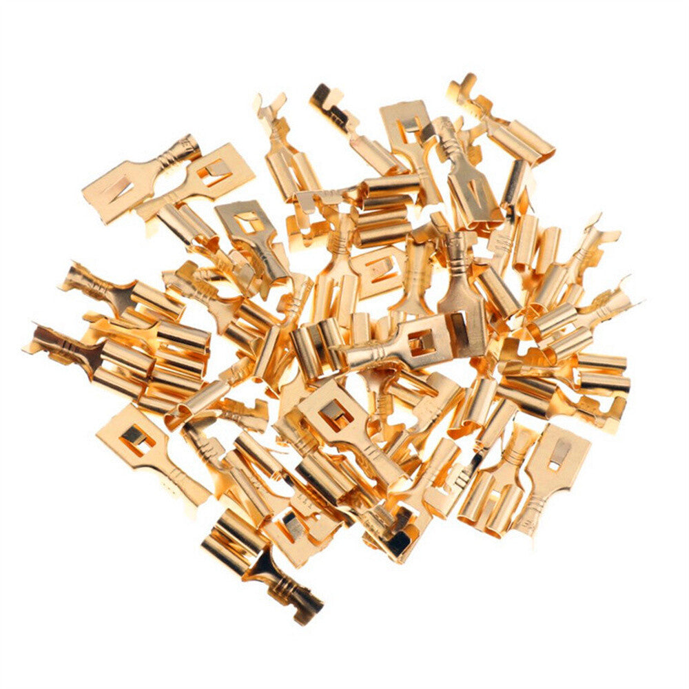 10Pcs 12V/24V 30A-80A 5Pin Relay Socket Connector Holder 50Pcs 6.3mm Terminals