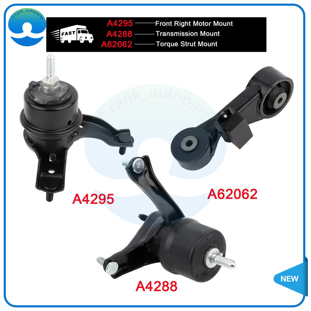 Engine Motor  Trans Mount 3pcs for 2012 2013-2017 for Toyota for Camry 2.5L Non Hybrid