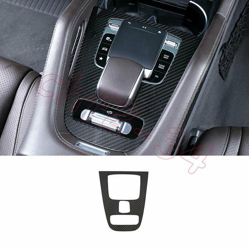 Dry Carbon Central Console Gear Shift Cover Trim Fit for Benz GLE GLS 2020-2022