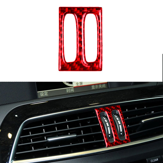 Red Carbon Fiber Central Vent Outlet Trim for Mercedes-Benz W204 11-13