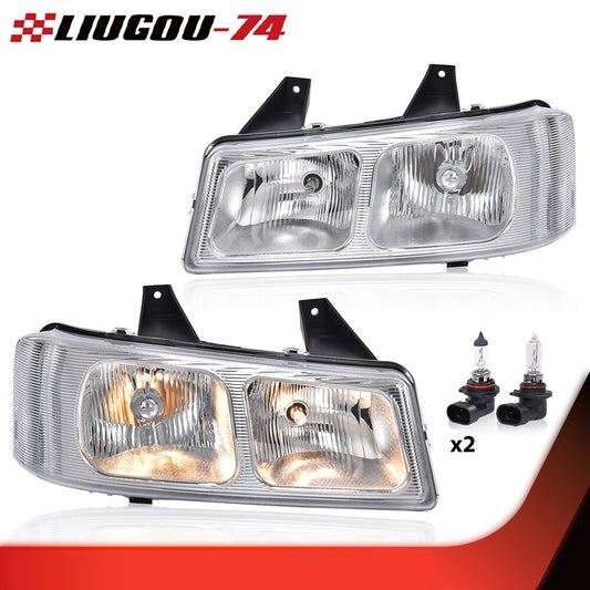 Suitable for 03-19 for Chevrolet Express for GMC Savana Van Chrome/Transparent Headlights (2-Piece Set)