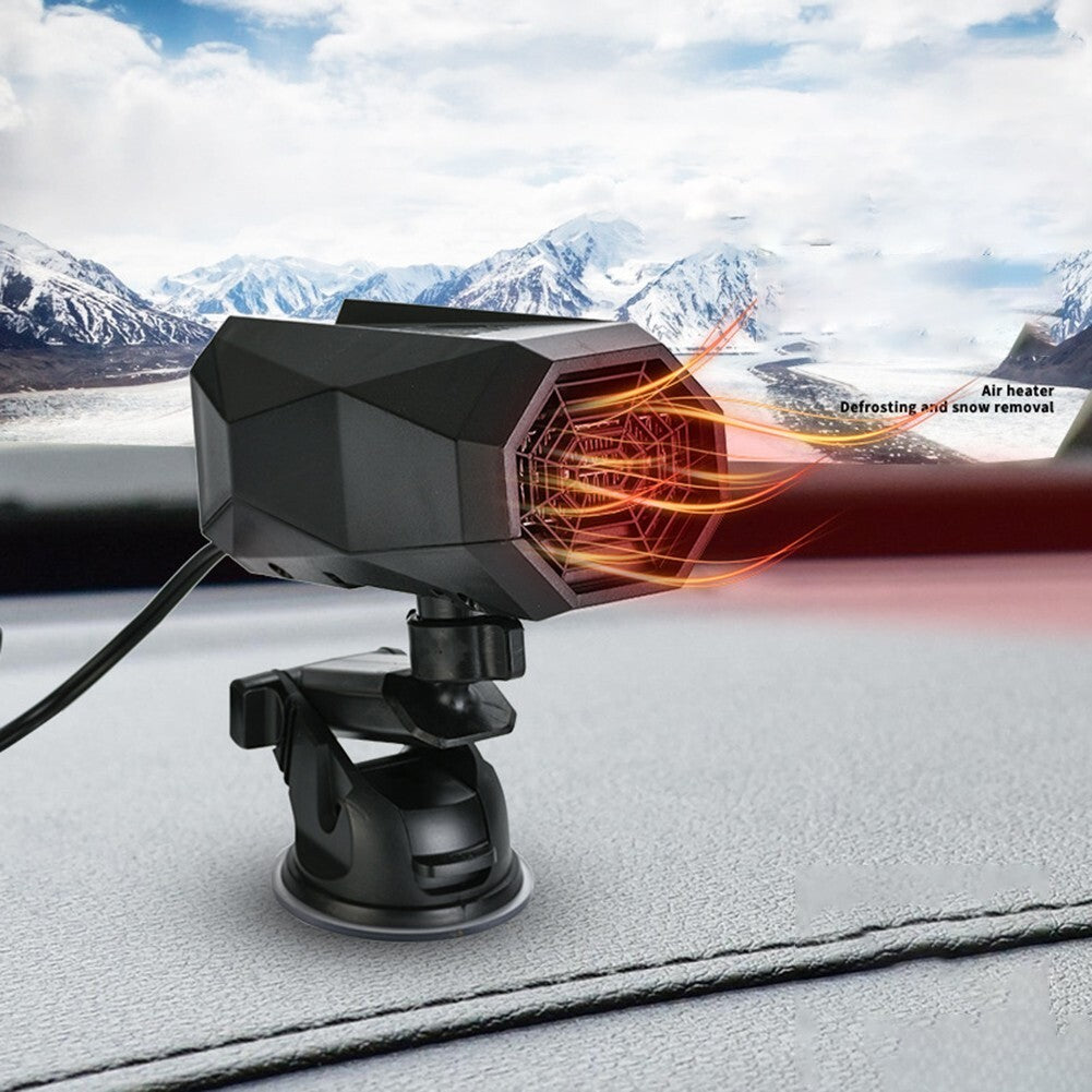 Electric Car Heater Hot Air Portable Defogger Defroster with Windshield Holder