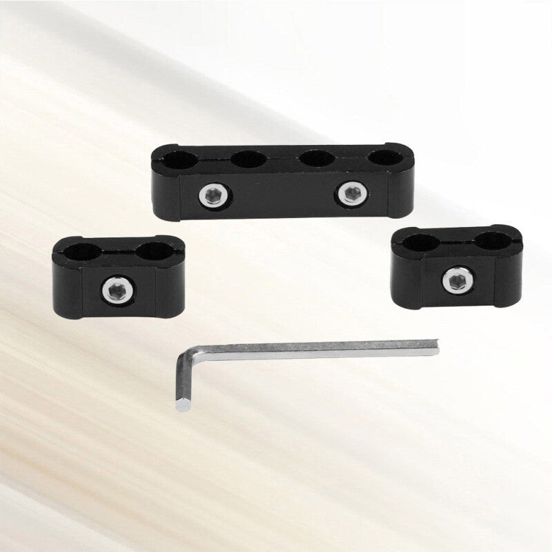 12-Piece Spark Plug Wire Separator Clips (8mm, 9mm, 10mm) for Racing - Black