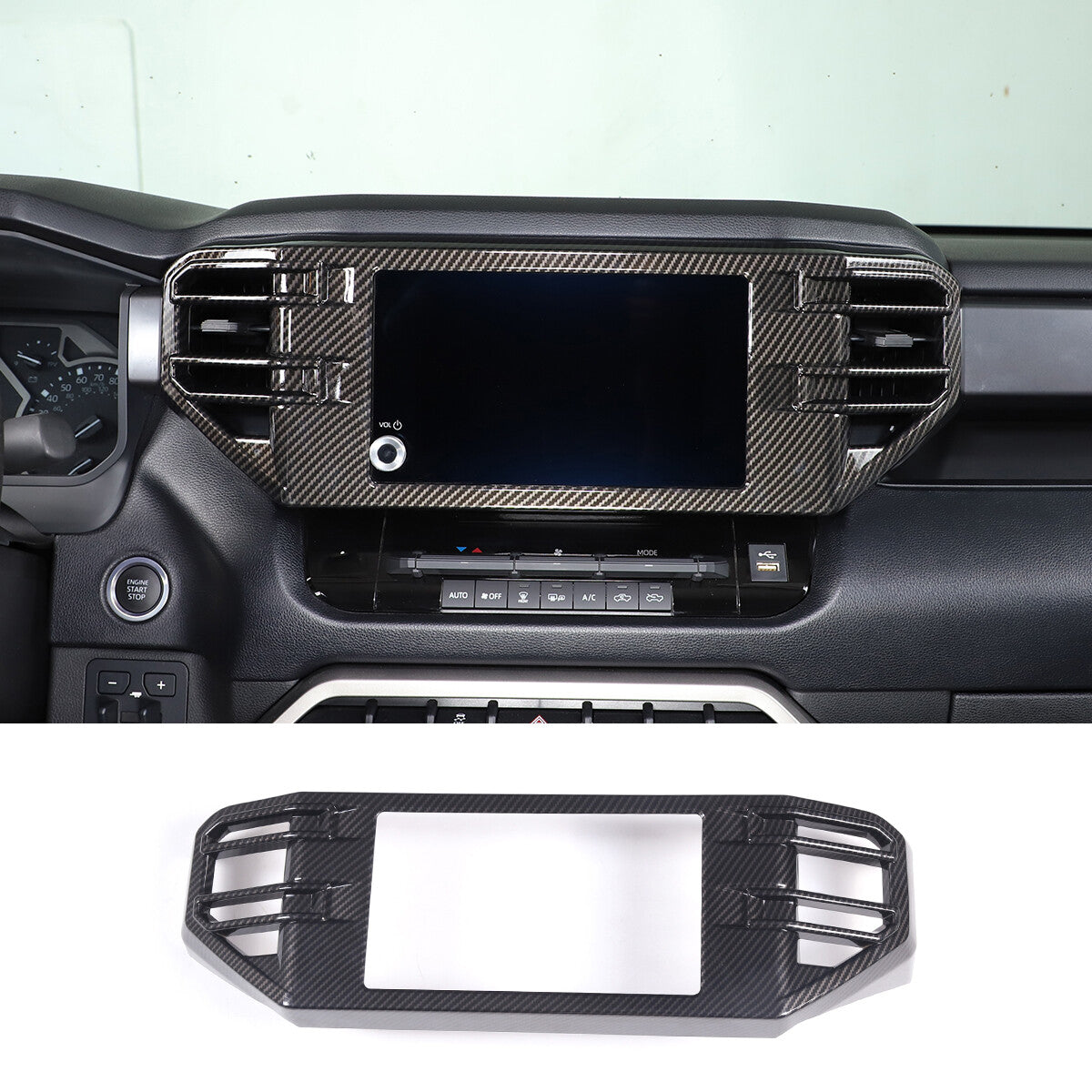 ABS carbon fiber center console dashboard trim cover for Ford Maverick 2022+
