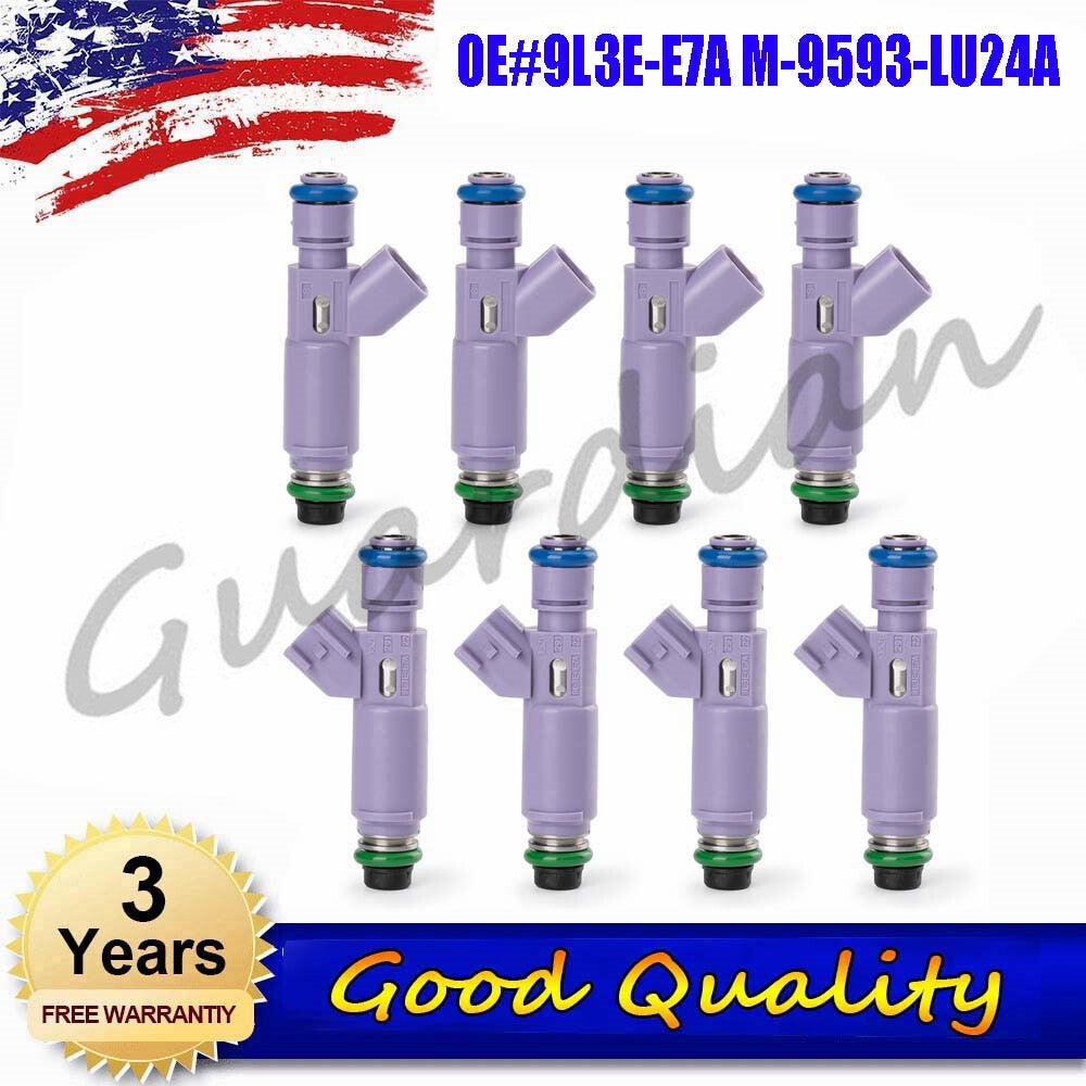 8PCS Fuel Injectors 9L3E-E7A M-9593-LU24A Replacement Set NEW for Ford for Mustang