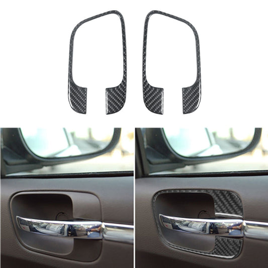 Carbon Fiber Front Door Handle Cover Trim Sticker for Chrysler 300 2005-2007