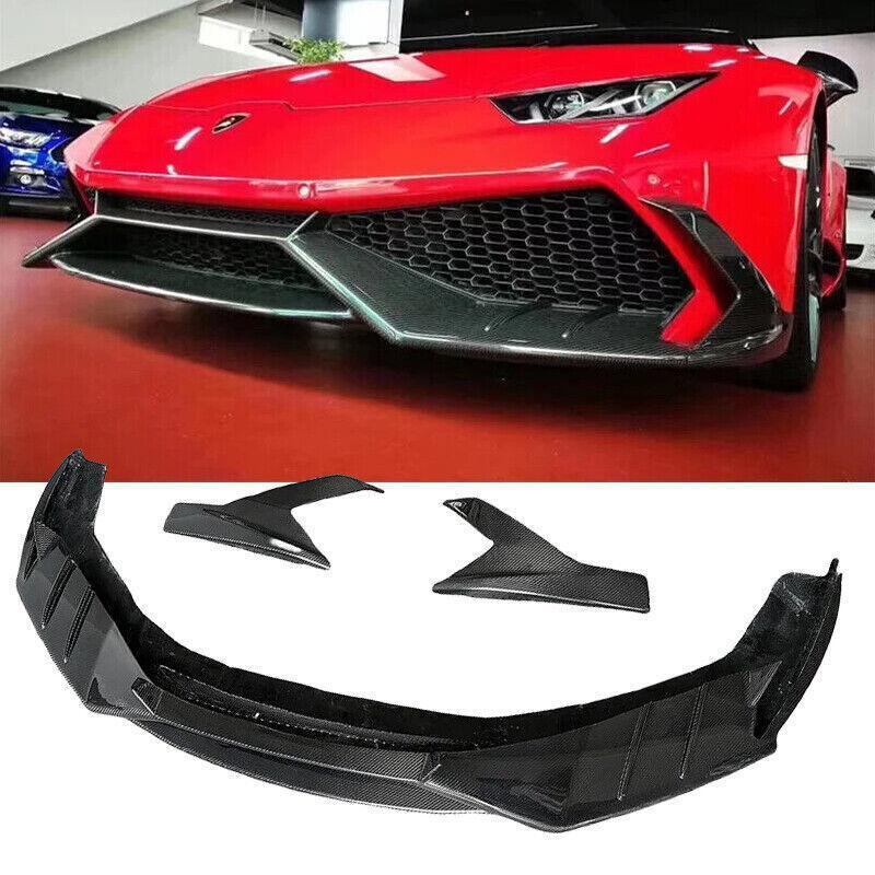 Carbon fiber front lip splitter diffuser bumper for Lamborghini for Huracan LP610 LP580