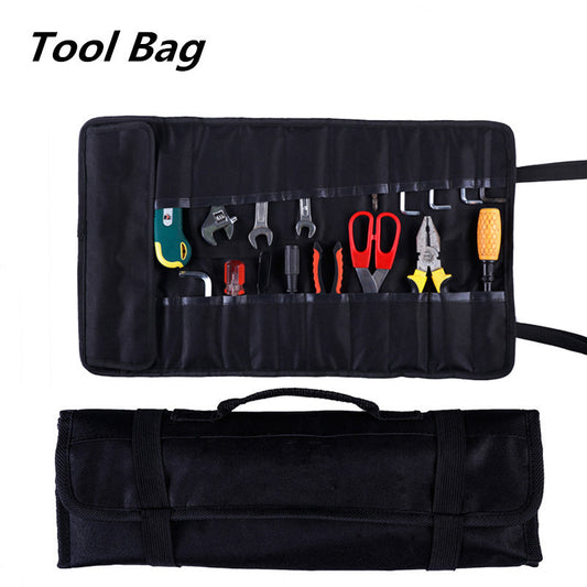 Car Reel Storage Service Tool Bag Utility Electrical Package Oxford Black Pocket