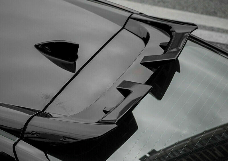 Black Rear Roof Spoiler Tail Wing Bar Cover for Honda for Civic Hatchback 2017-2021