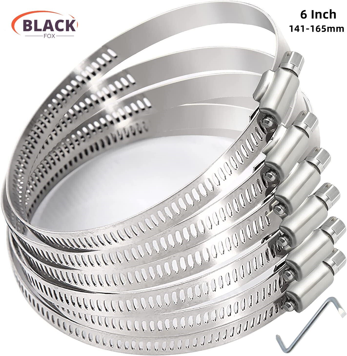 6-inch Adjustable Tube Clamp Hose Clamp Tube Clamp Tracheal Clamp Worm Drive