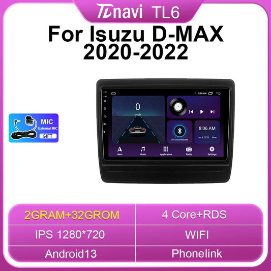 for Isuzu D-Max Dmax Car Radio Multimedia Screen Android Auto Stereo GPS Navi