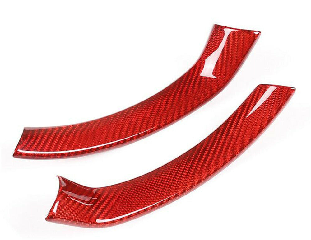 Red Carbon Fiber Steering Wheel Trim Fit for Alfa Romeo Giulia for Stelvio 2017-2019