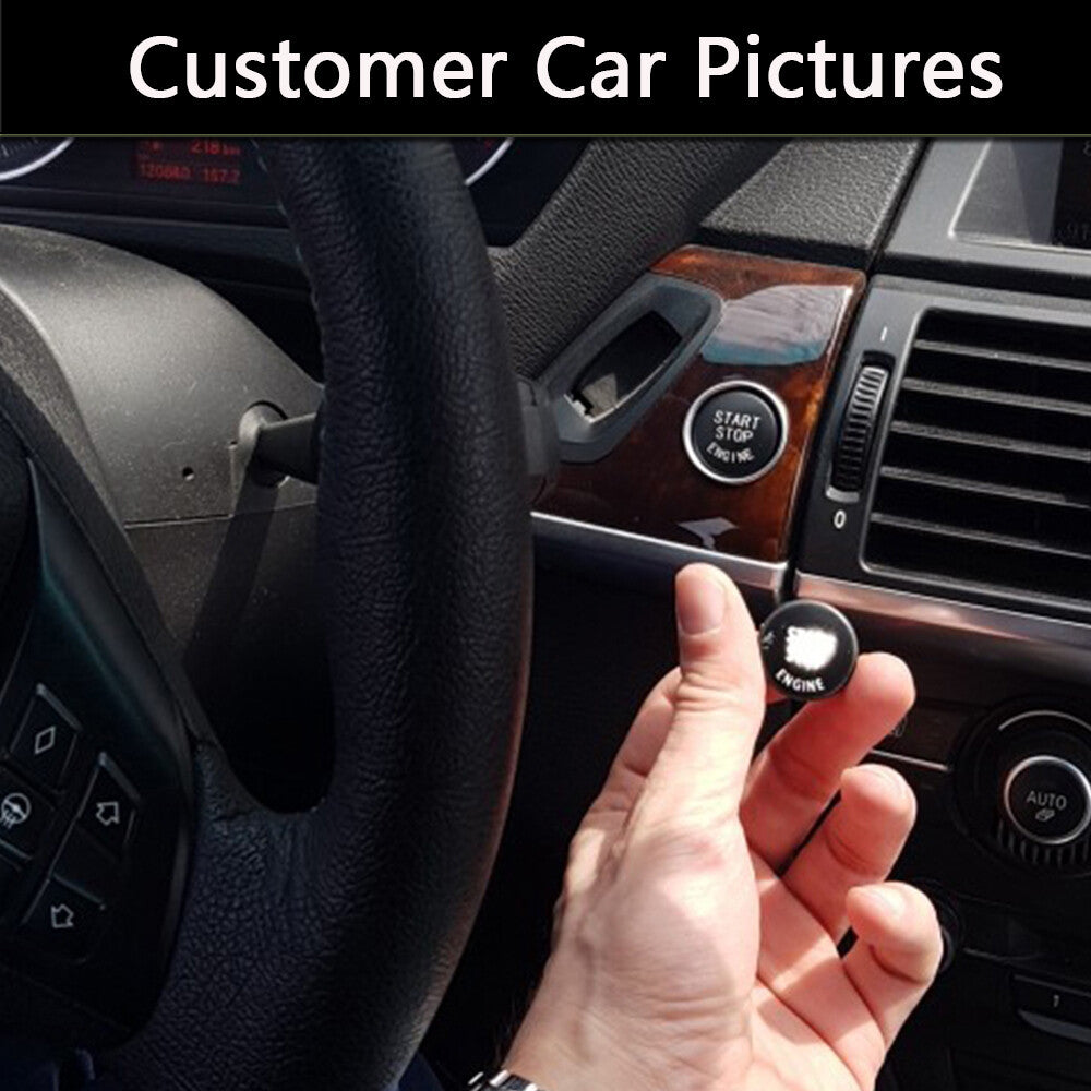 Black Engine Start Stop Push Button Cover for BMW E Chassis 1 3 5 7 X3 X5 Series