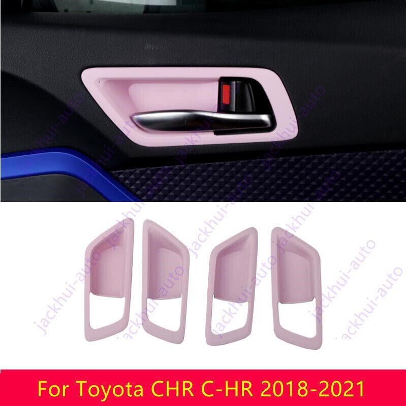 Pink style Door inner handle upper cover Kit 4pcs for Toyota CHR C-HR 2018-2021
