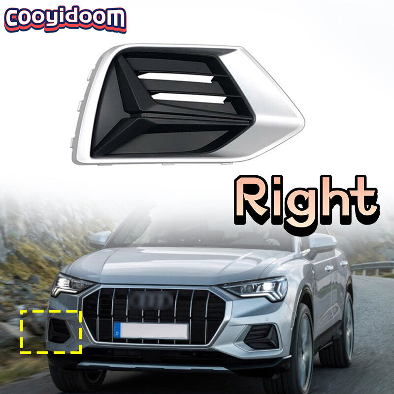 ABS front bumper grille and fog light protectors suitable for Audi Q3 2019 - 2022