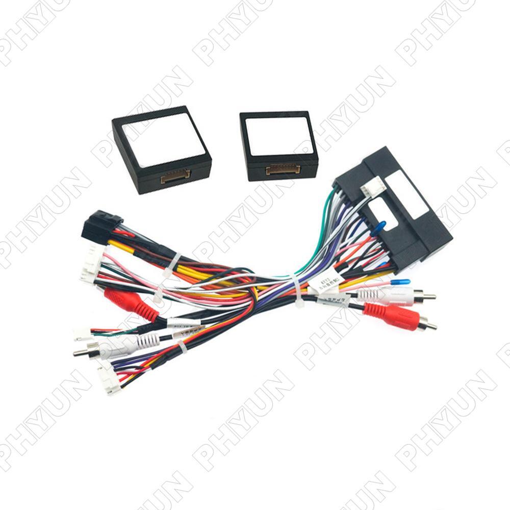 Car Stereo Power Cable Wiring Harness w/ 2 Canbus Boxes for Hyundai IX35 2010-15