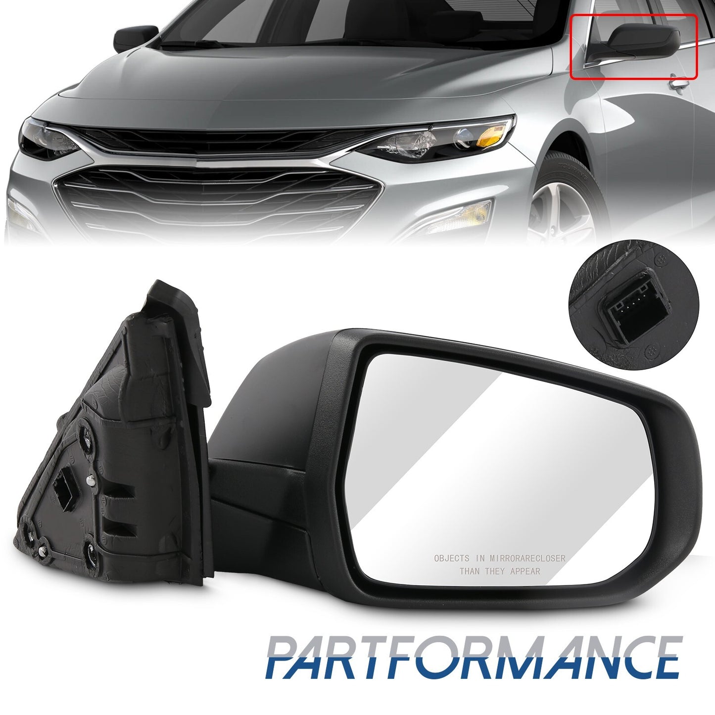 Passenger side mirror heating 5-pin fitting for 2016-2021 for Chevrolet Malibu L LS GM1321558
