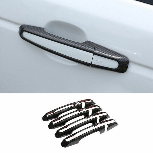 8PCS for Range Rover Evoque 2012-19 Carbon Fiber Outside Door Handle Cover Trims