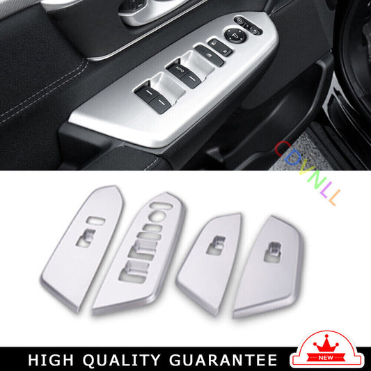 Glass Window Lifting Lock Panel Trim for Honda CRV CR-V 2017-2022 Matte Silver