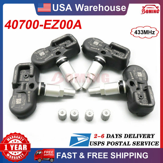 4X 433Mhz NEW TIRE PRESSURE TPMS SENSOR for Nissan Titan XD 2016-21 40700-EZ00A