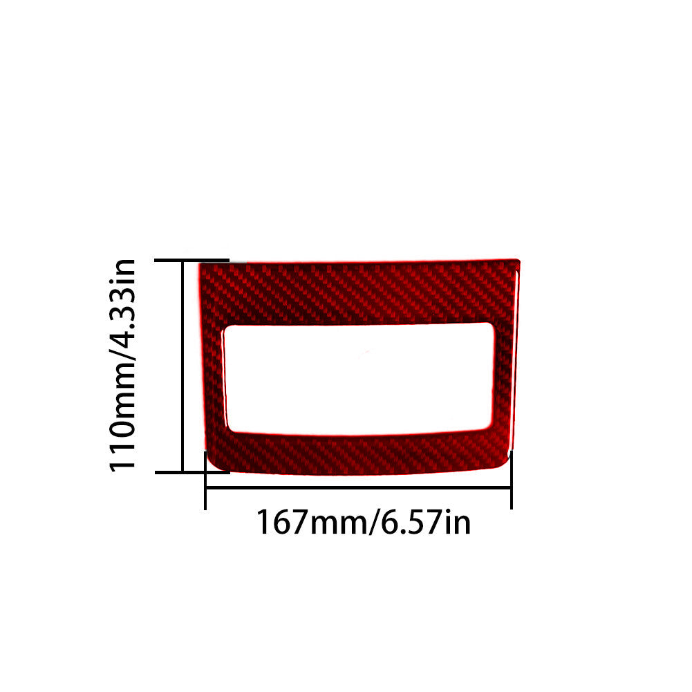 Red Carbon Fiber Rear Center Storage Cover Trim for Toyota for Camry 2007-2011