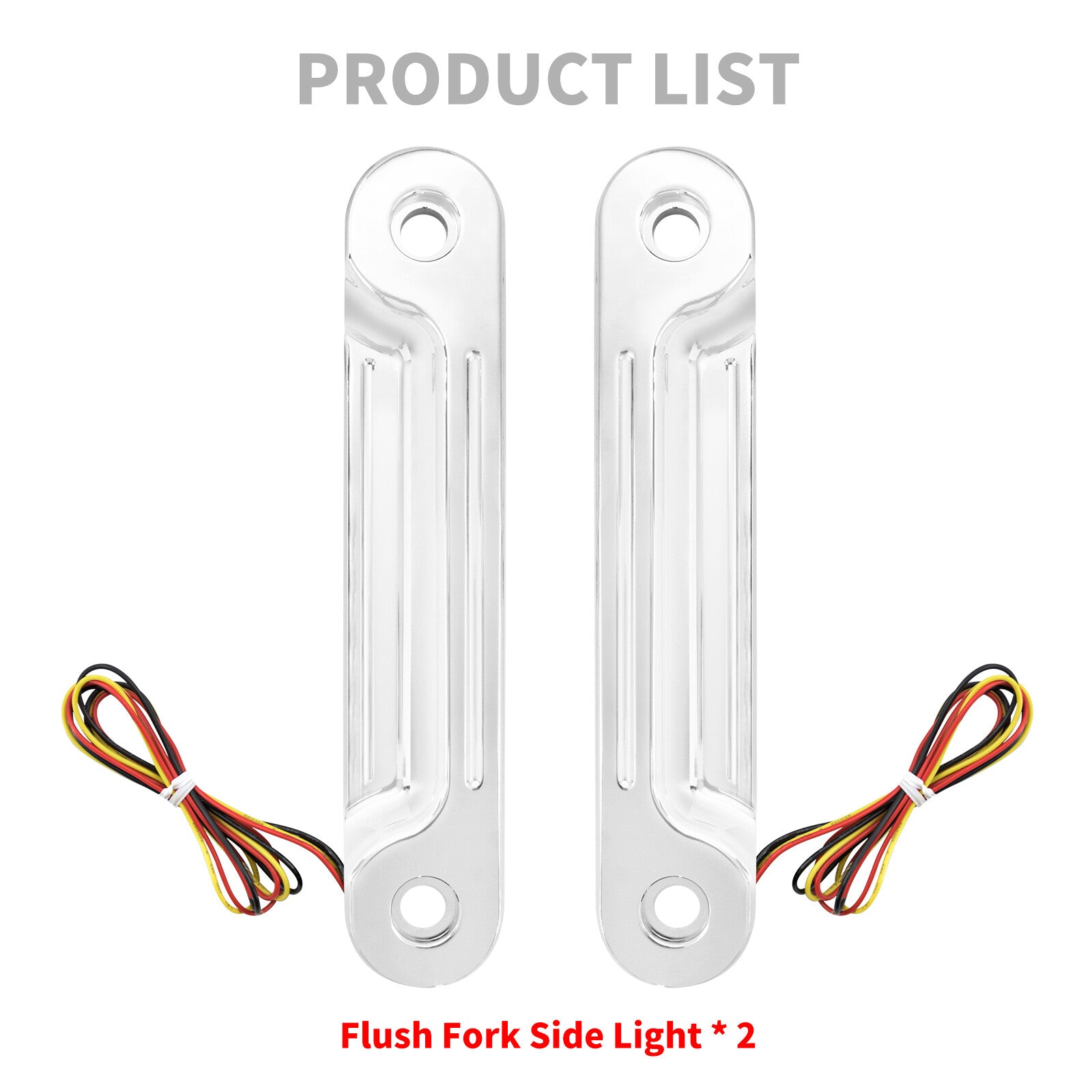 Chrome LED Flush Fork Turn Signal Side Light for Harley Road Electra Glide 98-24