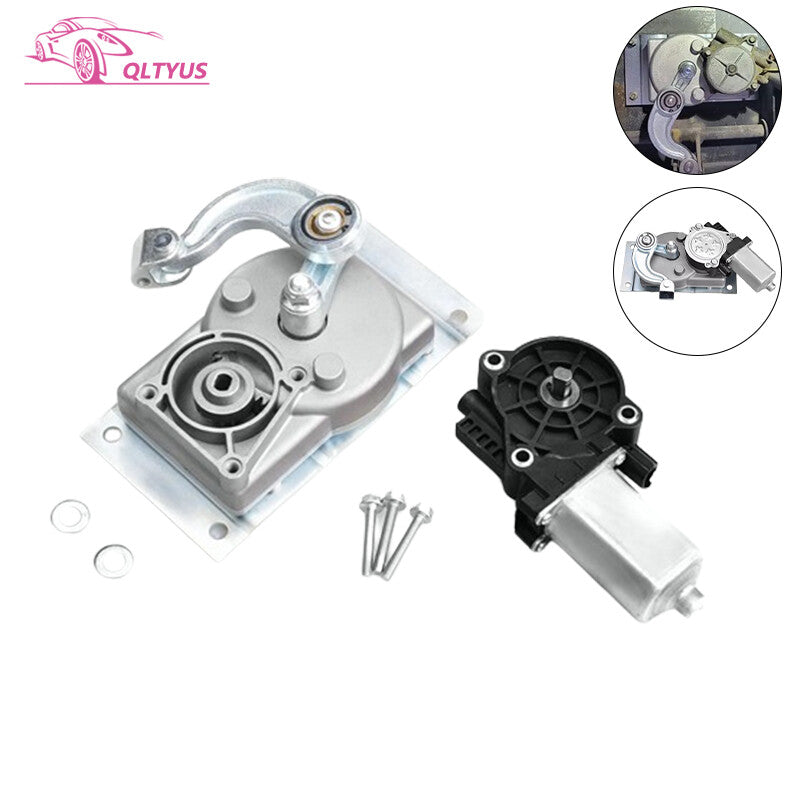 RV gearbox linkage with motor compatible electric step replacement