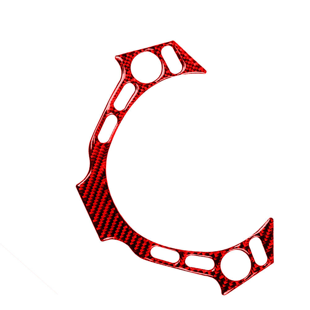 Red Carbon Fiber Steering Wheel Button Frame Trim for Nissan GT-R R35 2008-2016
