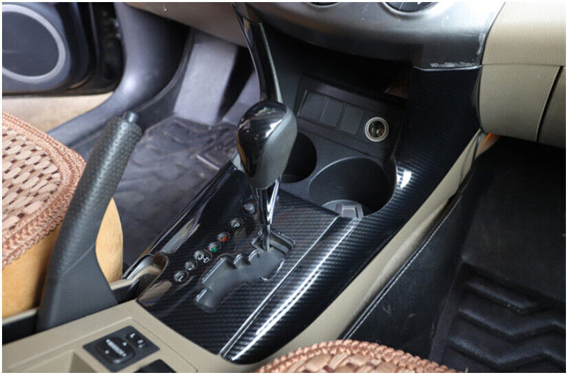 Carbon Fiber ABS Central Console Gear Shift Knob Trim for Toyota RAV4 2006-2012