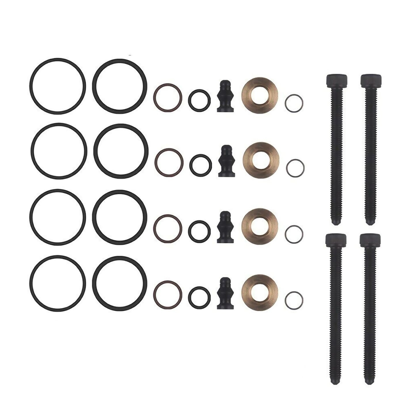 4PCS Injector Seal Washer Kits with Bolts for Audi A6 2000-2005 Auto Replacement