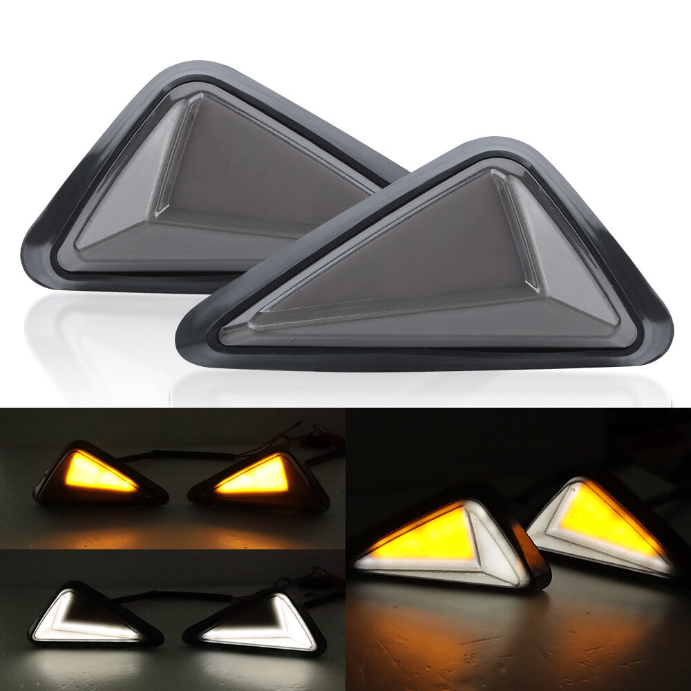 2x Motorcycle Flush Mount LED Turn Signal Indicator Blinker Light White Amber US