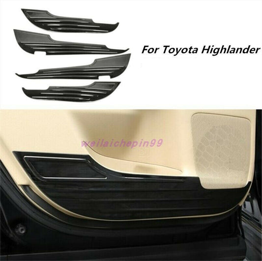 for Toyota Highlander 2014-19 Black Car Door Anti Kick Pad Protective Cover Trim