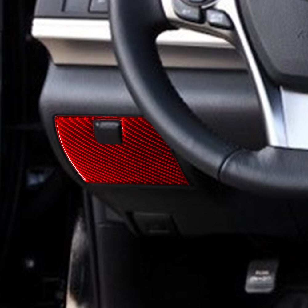 Red Carbon Fiber Inner Driver Side Storage Cover Trim for Toyota for Camry 2012-2014