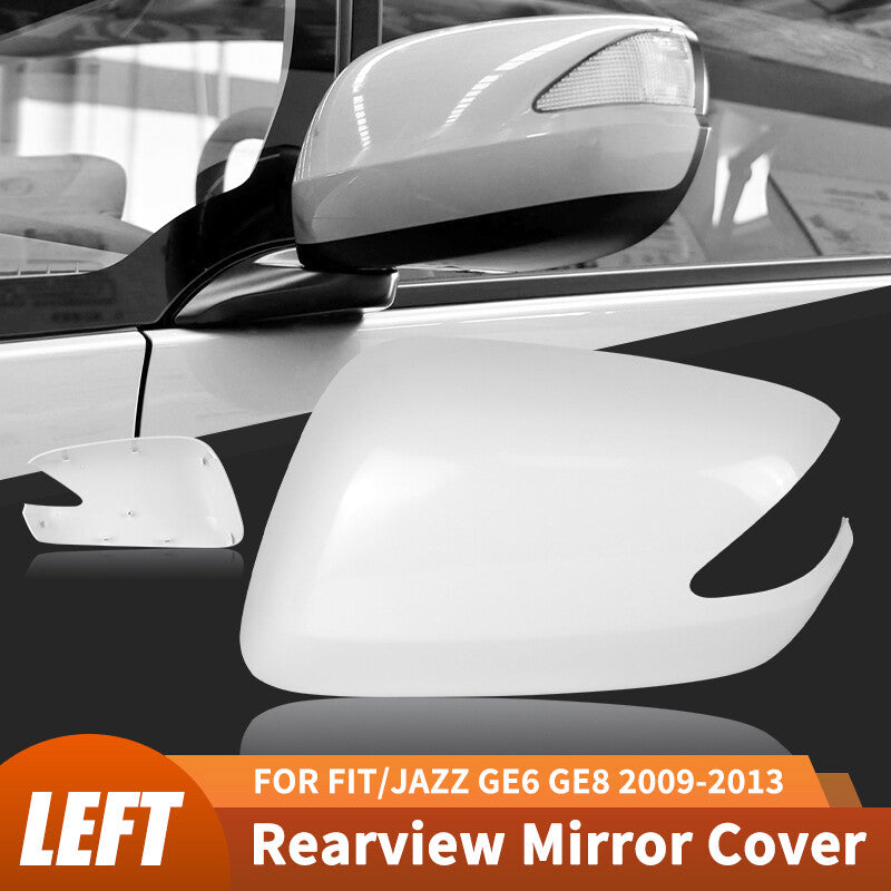 Rearview Mirror Cover Cap Left Driver Side White for Honda Fit Jazz 2009-2013