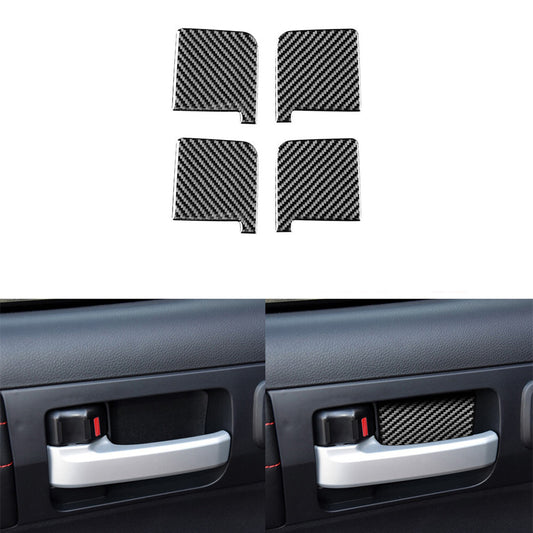 Carbon Fiber Interior Door Bowl Decorative Cover Trim for Toyota Tundra 2014-18