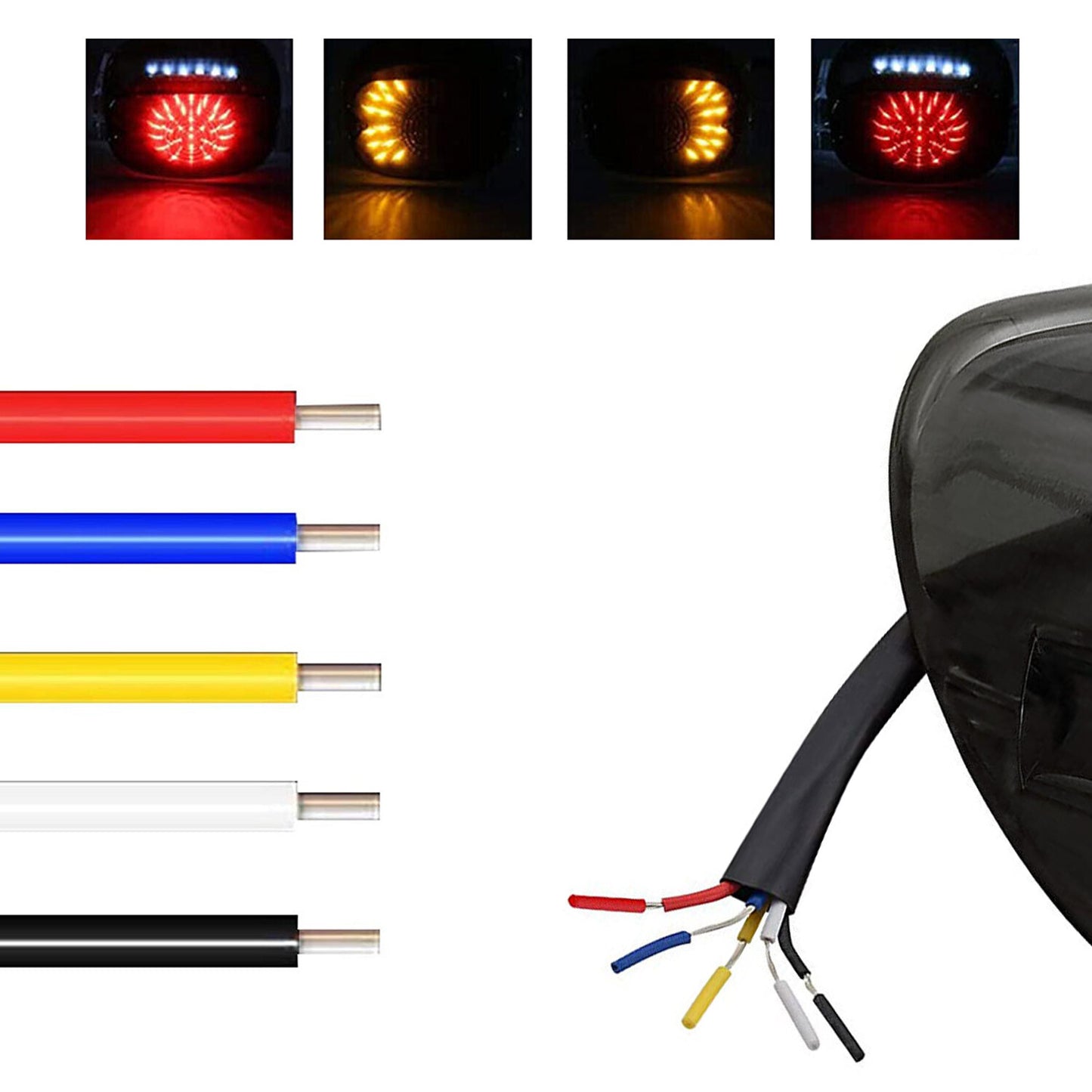 for Harley Touring Dyna Sportster Motorcycle Brake Rear Tail Light Turn Signal