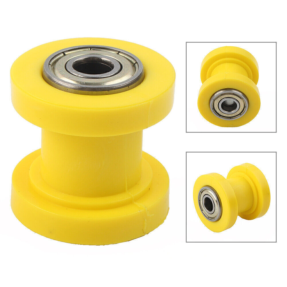 For Dirt Pit Bike For 8mm Yellow Chain Roller Slider Tensioner Guide Pulley