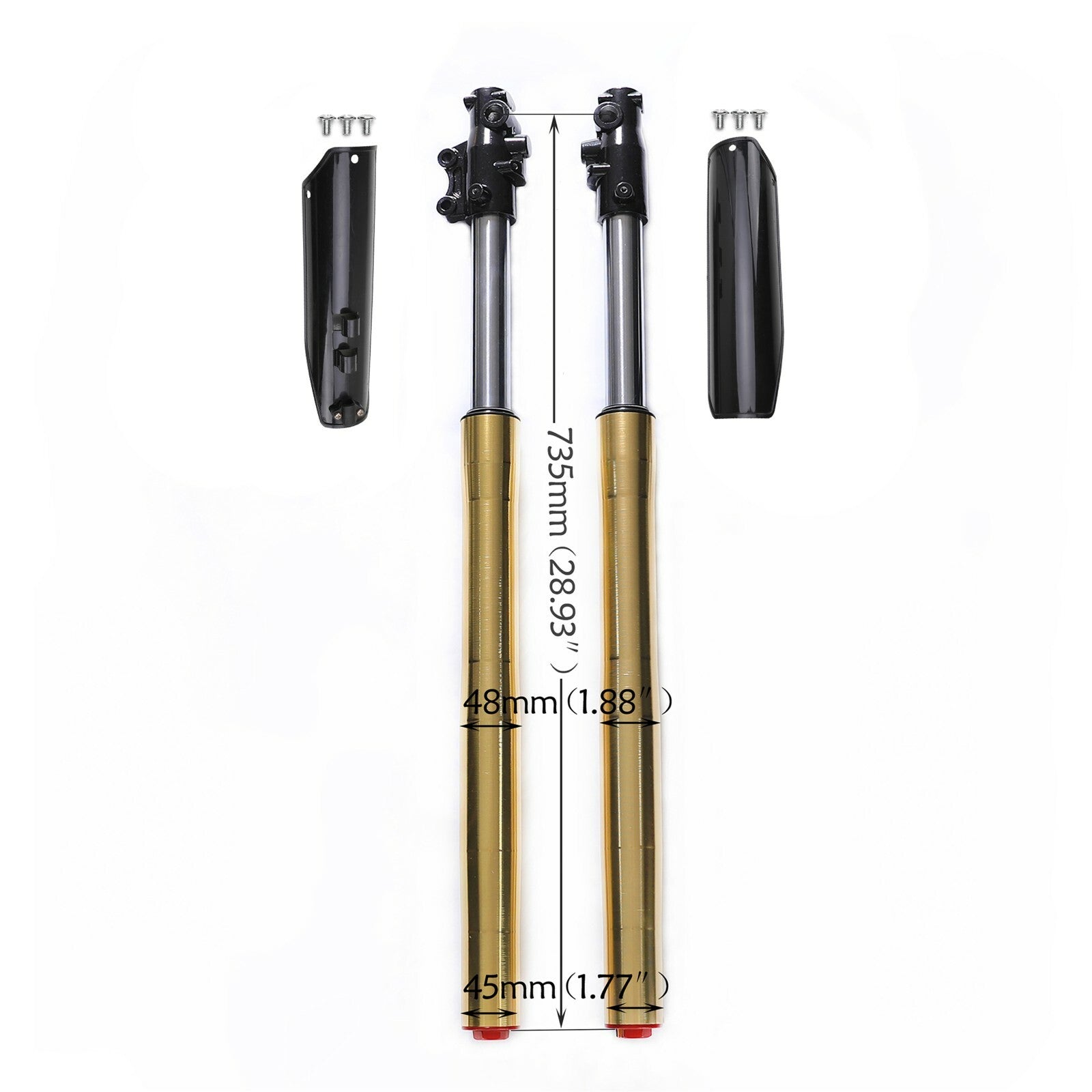 29-inch front fork, 45/48mm triple clamp brakes, Taodao 125cc, 150cc, 160cc tires